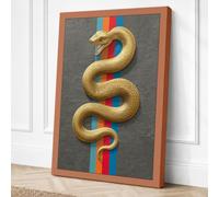 Serpent and Rainbow Modern Canvas Wall Art Print 24x16 Inch (61 x 41 cm)