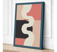 Serpent and Stone Minimalist Canvas Wall Art Print 18x12 Inch