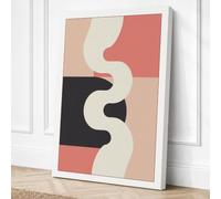 Serpent and Stone Minimalist Canvas Wall Art Print 30x20 Inch