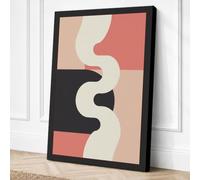 Serpent and Stone Minimalist Canvas Wall Art Print 36x24 Inch