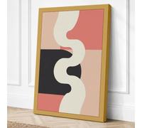 Serpent and Stone Minimalist Canvas Wall Art Print 36x24 Inch