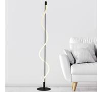 serpent led opal snaked floor lamp in matt black