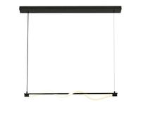 serpent led opal snaked semi flush ceiling light in matt black