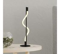 serpent led opal snaked table lamp in matt black
