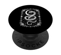Serpent Moon Gothic Snake Crescent Lunar Cycle PopSockets Adhesive PopGrip