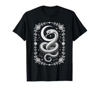 Serpent Moon Gothic Snake Crescent Lunar Cycle T-Shirt