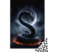Serpent of The Veil - Flamebound Lunar Coil 1000 Piece Jigsaw Puzzle, 70x50cm/1000pcs, for Adults, Screen-Free Leisure, Focused Puzzle Time And Time at Home