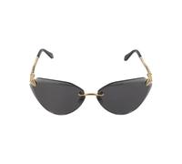Sunglasses Serpenti Gold Frame Dark Grey Lenses - female - Bvlgari - Sunglasses - Yellow - ONE SIZE - Accessories ONE SIZE