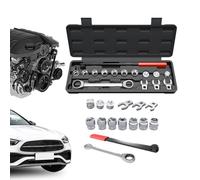 Serpentine Belt Tool - Engine Pulley Adjuster, Drive Tension Release | Compact Ratchet Wrench, Heavy Duty Steel Construction, Precision Alignment Torque Handle Vehicle Service Workshop Garage