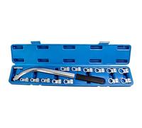 Serpentine Belt Wrench - 15 Piece specializede Set, Slim Profile Installer Lever, Long Reach Gear | Mechanic Auto Shop Garage Heavy Duty Vehicle Breakdown Recovery Multi Head Socket Extension Bar