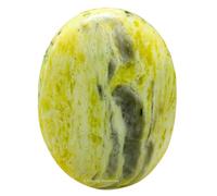 Serpentine Crystals and Healing Stones - Large Palm Stone Crystals Piedra - Crystal for Good Luck, Balanced Positive Energy, Meditation - Unique Stocking Stuffers and Birthday Gifts for Women, Men