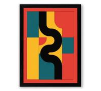 Serpentine Geometry Geometric Framed Wall Art Print A3 (42×29.7cm) Black, Wall Decor for Living Room, Bedroom, Office & Home, Ready to Hang, Art Gift