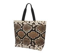 Serpentine Pattern Print Large Women Tote Bag,Waterproof Ladies Shoulder Bag