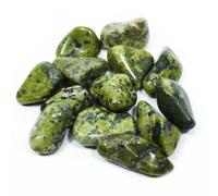Serpentine Polished Tumblestone Healing Crystals Crystal With Guide & Bag