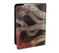 Serpentine Printed Passport Holder - 6.5 x 4.5 Inch RFID Blocking Travel Wallet,Stylish Passport Cover,Lightweight Document Organizer for Cards