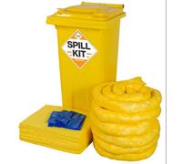 Serpro -120 Litre Chemical/universal Mobile Spill Kit: Efficient Cleanup For Industrial Spills, Acids, Alkalis, Caustics