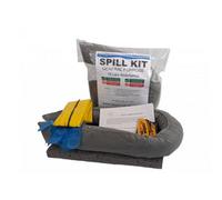Serpro spill management 10 Litre General Purpose Compact Spill Kit With Pads, Sock, Gloves, And Bag For Oil, Coolant, Water, And Chemical Spills