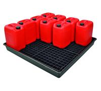 Serpro spill management 100 Litre Spill Tray With Removable Bunding Grids Capacity 100X100X12Cm