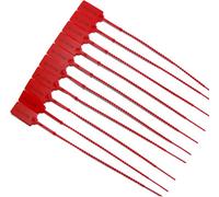 Serpro spill management 100 X Red Numbered Pull-Tight Security Tags Anti-Tamper Seals For Secure Fire Extinguishers, Luggage, Roll Cages, And More