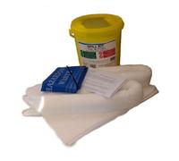 Serpro spill management 20 Litre Oil And Fuel Spill Kit In A Durable Plastic Tub (Complete Kit) - Complete Emergency Spill Response Kit