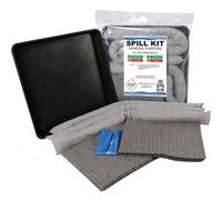 Serpro spill management 30 Litre General Purpose Compact Spill Kit With Drip Tray - Spill Response For Oil, Coolants, Solvents & Water-Based Fluids