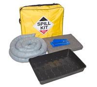 Serpro spill management 50 Litre General Purpose Spill Kit With Yellow Shoulder Bag & Drip Tray - For Oil, Coolant, Water & Solvents