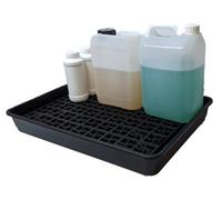 Serpro spill management 58 X 40Cm Bunded Tray With Removable Grid. Ideal For Worktop, Cupboard, Coshh Cabinet, Workshop