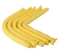 Serpro spill management Chemical Absorbent Sock 100Cm X 8Cm (Pack Of 20) - High-Performance Hazmat Containment For Aggressive Chemical Spills