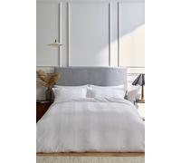 Bedeck of Belfast Fine Linens Serra Dobby Stripe Cover Set Double White