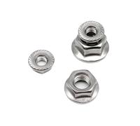 Serrated Flange Hexagon Nuts, Left Hand Thread M4-M12 DIN6923 304 A2 SS Hex Serrated Lock Spinlock Flange Nut(10pcs M8)