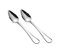 Serrated Grapefruit Spoon, Grapefruit Spoons Silver Stainless Steel Half Serrated Fruit Dessert for Daily Use