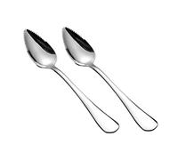Serrated Grapefruit Spoon, Stainless Steel Grapefruit Spoon, Grapefruit Spoons Silver Stainless Steel Half Serrated Fruit Dessert Cutter Spoons 2pcs Grapefruit Spoons Silver Half Serrated Spoon