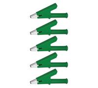 Serrated Grip Clamp Set, 5 Insulated Small Connectors with 30A 3 KV Rating for Tight Terminal Access and Checks Small Battery Wire Clip Set Insulated Clamp Connector Compact Circuit Checking Meter Low