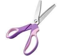 Serrated Professional Pinking Shears 9.2 inch Stainless Steel Dressmaking Sewing Scissors with Zig Zag Cut Craft Fabric Scissors Cloth Shears Wavy scissors for Patterned Crafting Crinkle Pink scissors