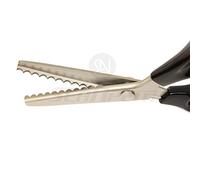 Serrated Scalloped Edge Pinking Shears, Stainless Steel, Fabric Scissors, Tailor, Scalloped Pinking, Sewing, Leather Cutting Tool (Scalloped 5mm)