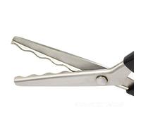Serrated Zigzag Scissors Stainless Steel Professional Zig Zag Cutting Shears Fabric Decoration Craft Scissors with Comfort Grip Handle (18mm)
