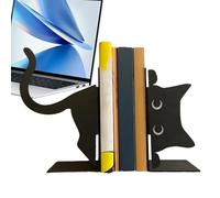 Serre-livres Animaux En Métal - Serre-livres Créatifs En Forme De Chat 20-25 Cm | Comptable De Conception Animale Mince Et Mignonne | Fournitures Décoratives En Métal Pour La Maison, Le Bureau Ou La M