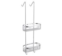 Serres Oval 2 Tier Hanging Shower Caddy | Chrome | Stainless Steel | 270mm x 750mm x 245mm