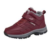 Serria Hiking Boots Women Wide Fit Lightweight Trekking High Rise Walking Shoes Fully High Rise Outdoor Hiking Trekking Shoes Approach Shoes Lightweight Breathable (#D-Red, 5)
