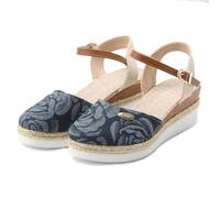 Serria Low Wedge Espadrilles Summer Sandals for Women Wide Fit Orthopedic Sandals Arch Support Closed Toe Mid Heel Sandals Strappy Party Shoes Comfortable Wedding Bridal Ankle Strap, l50OlMHoa