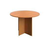 Serrion Leg Round Boardroom Table 100x1100 BCH/Silver KF800243