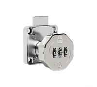 Serrure à peigne en alliage de zinc avec Code à 3 chiffres, fermeture de meuble sans clé Pour Bureau, tiroir et boîte aux Lettres, argenté (argenté) (Argent (Silver))