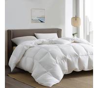 Serta 300 Thread Count White Down Fiber Light Warmth Comforter, TWIN