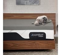 Serta Carbon Dream Memory Foam Mattress Topper, Queen, Grey