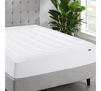 Serta ComfortSure Queen Mattress Cover, Fitted Pillow Top Mattress Pad, Super Soft and Breathable Quilted Cotton Protector with 18" Elastic Deep Pockets for Secure Fit, White