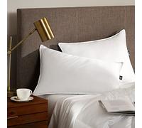 Serta Down Illusion Soft Hypoallergenic Medium Firm Bed Pillows for Sleeping (2 Pack), Jumbo, White 2 Piece