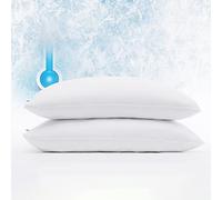 Serta Power Chill Cooling Pillow Protectors, Stain Resistant and Zippered Pillow Protector, Protects Pillow from Dust and Dirt (2 Pack), Standard/Queen, White