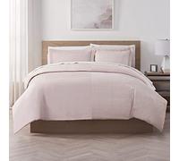 Serta Supersoft Cooling 3 Piece Reversible Duvet Set with Pillow Covers for All Season, Full/Queen, Sepia Rose