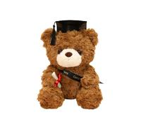 SERTAS Graduation Teddy Bear Gift for University & School Leavers, Soft Plush Keepsake with Graduation Hat, Multi-Colour (23CM Brown)