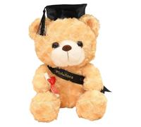 SERTAS Graduation Teddy Bear Gift for University & School Leavers, Soft Plush Keepsake with Graduation Hat, Multi-Colour (23CM Light Brown B)
